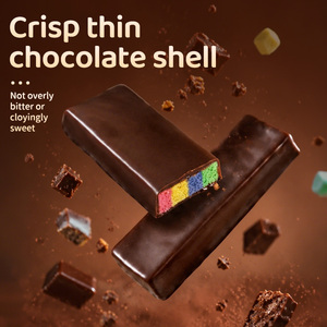 Barretta di Marshmallow Ricoperta al Cioccolato alla Frutta Multicolore, Etichetta Privata OEM, Halal, Scatola di Zucchero Filato Morbido, Durata 12 Mesi - Product Image 3
