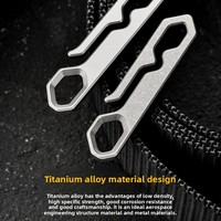Porte-clés en métal en alliage de titane minimaliste avec ceinture à dégagement rapide pour accessoire de mode EDC sans ressort à boucle