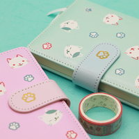 2024 New Style A6 PU Leder Hardcover Notebook Niedliches einzigartiges tägliches Tagebuch