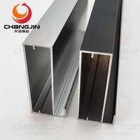 Cadre de porte en verre pour armoire en alliage d'aluminium noir mat avec finition or brossé, poignée fine en aluminium pour armoires de cuisine