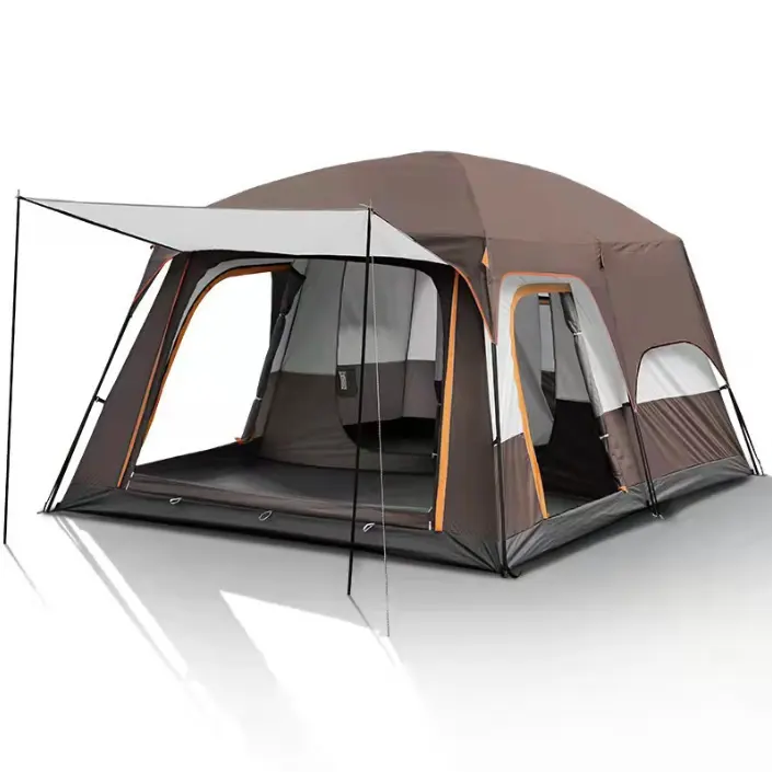 Two Room Large Outdoor Luxury Wind Resistant Family Camping Tent