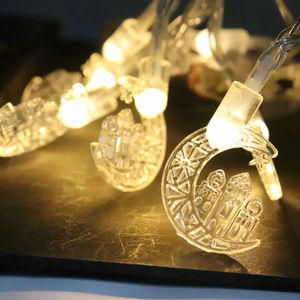 3M 20LEDs Warm <strong>White</strong> String Light Battery Operated <strong>Moons</strong> and Stars for Christmas &amp; Ramadan Muslim Decorative Lighting - Product Image 5
