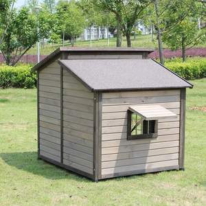 Hersteller Luxuriöses Outdoor-Hundehäuschen aus Massivholz Universelle Wasserdichte Hundehütte Villa Extra Großes Hundehaus-Möbelstück - Product Image 4