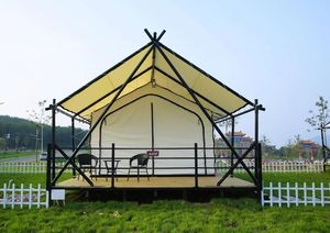 Tienda <span class=keywords><strong>de</strong></span> campaña <span class=keywords><strong>de</strong></span> glamping con estructura <span class=keywords><strong>de</strong></span> acero personalizada Gable Desert Lodge, lona impermeable tipo safari para <span class=keywords><strong>parejas</strong></span> que viven en <span class=keywords><strong>escapadas</strong></span> únicas - Product Image 2