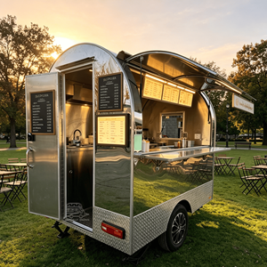 BBQ Smoker Food Trailer Uk Standard Mobile Food Kitchen Trailer High Quality Fast Food Trailer Mobile Food Trailer Snack <b>Cart</b> - Product Image 2