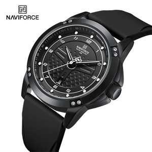 NAVIFORCE 8031 <span class=keywords><strong>BWB</strong></span> Tout Noir Grand Cadran Vente en Gros Usine Pas Cher Quartz Hommes Montres-Bracelets Garçon Cadeau Logo Personnalisé OEM montres hommes - Product Image 1