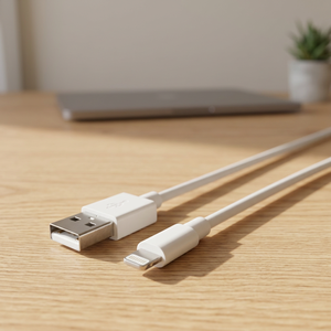 สายชาร์จเร็วสำหรับ iPhone ได้รับการรับรอง MFi หัว USB สำหรับสายชาร์จ ตัวนำทองแดงเคลือบดีบุก ป้องกันด้วยเส้นใยถัก ปลอกหุ้ม PVC สำหรับใช้กับรถยนต์ คอมพิวเตอร์ - Product Image 1