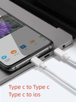 Cable de Carga Rápida Tipo-C 3A PD, Blanco, Revestimiento Trenzado de TPE, Conductor de Cobre Puro, Tipo-C a Micro USB, para Cámara, Modelo JY
