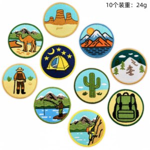 Patch brodé thermocollant style aventure pour vêtements, chapeaux, sacs à dos – Idéal pour le camping, le ski, la randonnée et la pêche - Product Image 3