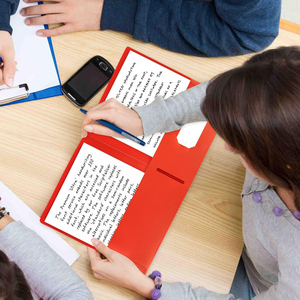 Porte-documents robuste en plastique à deux poches avec porte-cartes de visite pour bureau, lycée, entreprise, <span class=keywords><strong>CV</strong></span> - Product Image 3