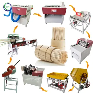 Industrial Toothpick Sharpening Bamboo Wooden Toothpick Production Line Tooth pick Processing Machinery