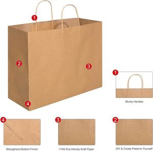 Bolsas de Papel Kraft con Asas y Logotipo Personalizado OEM para Empaque de Tiendas Minoristas - Product Image 4