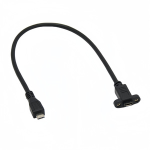 Micro <b>Usb</b> Male To Female Extension <b>Cable</b> With Screw Holes For Mounting Data <b>Cable</b> V8 Shielded - Product Image 2