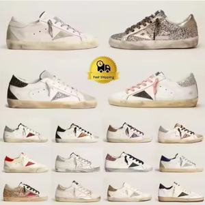 Zapatillas de lona retro para mujer, antideslizantes y cómodas, estilo Golden Dirty, de diseñador, color blanco. - Product Image 1