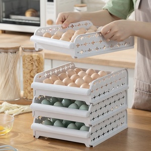 Removable storage box superimposed egg box multi-layer refrigerator drawer storage box egg storage rack