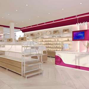 Étagères de présentation de parfums LED écologiques de haute qualité |   Meubles de vitrine personnalisables en taille et couleur pour les magasins de détail - Product Image 1