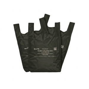 UKHI Biodegradable <b>Compostable</b> PBAT PLA Cornstarch Heat Seal Customizable 50 Micron Shopping Carry <b>Bag</b> - Product Image 6