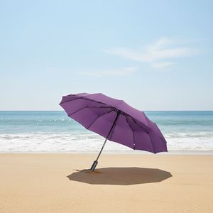 Parapluie pliant en 3 sections, résistant au vent, de luxe, personnalisable avec impression de logo, fabrication OEM/ODM, le moins cher - Product Image 3