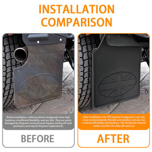 Car Accessories 4PCS <strong>Mud</strong> <strong>Flaps</strong> Splash Guards Set Heavy Duty Flexible Mudguards Mudflaps for Old Land Rover <strong>Defend</strong> 110 90 - Product Image 4