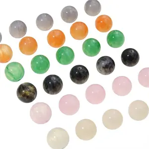 Religious Muslim Favors Glass Beads Colorful Wedding Crackle Glass Crafts Coating Pearls For DIY Jewelry