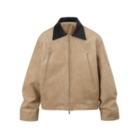 OEM Marque Privée Homme Stock Dropshipping Micro Suede Veste en Cuir