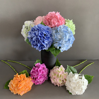 Fleur d'hortensia artificielle Q-6651 au toucher réel, hortensia artificiel pour la décoration de la maison