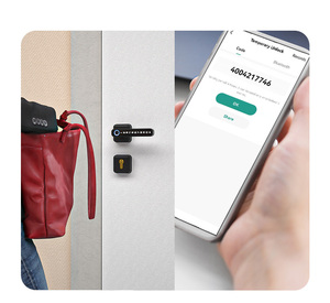Maniglia per porta quadrata contemporanea con serratura e chiusura a chiave con leva per sbloccare a distanza <span class=keywords><strong>password</strong></span> per impronte digitali 5-in-1Lock - Product Image 3