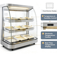 Armoire chauffante pour aliments DZCF-3F/9P, contrôle électronique numérique de la température, acier inoxydable, pour restaurant, fast-food