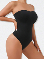 Body sans couture pour femme sans bretelles anti-dérapant amincissant Shapewear contrôle de la taille et du ventre 1pc