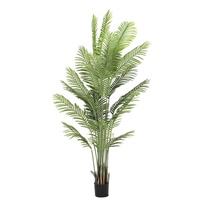 Vente en gros de plantes artificielles en plastique à toucher réel, arbres bonsaï simulés, plantes de palmier en pot artificielles, bonsaï pour la décoration de la maison