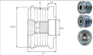 <span class=keywords><strong>Alternador</strong></span> Original de 6 Ranuras para Litens OAD 920688 INA Luk 535036310 535027910, <span class=keywords><strong>Alternador</strong></span> OAP para <span class=keywords><strong>VW</strong></span> <span class=keywords><strong>Polo</strong></span> 04E903025J 04E903021J - Product Image 6