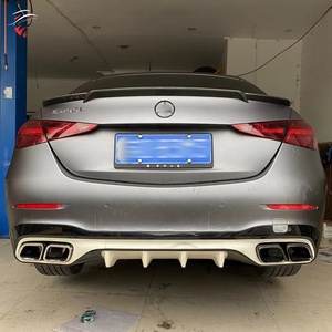 Lame de pare-choc arrière avec embout d'échappement, accessoire de voiture, haute qualité, pour Mercedes Benz classe <span class=keywords><strong>C</strong></span> W206 vers le modèle c63s AMG, ap02 - Product Image 2