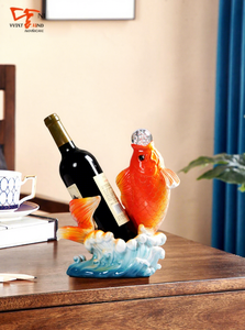 คราฟโคอิปลาเรซินหัตถกรรมสไตล์จีนชั้นวางไวน์แดงเครื่องประดับสำหรับห้องนั่งเล่นทางเข้าตู้ไวน์ - Product Image 1