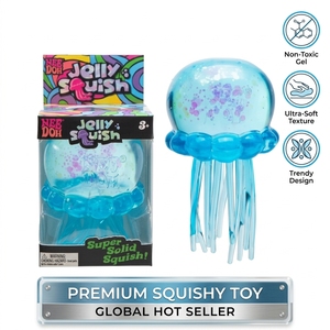 Juguete Sensorial De Medusa Brillante Con Purpurina – Squishy Elástico Para Aliviar El Estrés En Niños Y Adultos