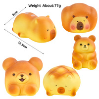 Ours réaliste en PU souple à rebond lent, modèle WJ-352, jouet anti-stress moelleux pour la décompression, provenant de la province du Zhejiang