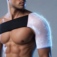 Gel ICE Enveloppe d'épaule réversible et réglable pour thérapie par le froid, avec poche à glace réutilisable, manchon de compression pour soulagement de la douleur de la coiffe des rotateurs