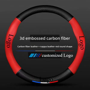 Fundas de <span class=keywords><strong>Volante</strong></span> Universales de Cuero y Fibra de Carbono para Automóviles Bmw, Audi, Toyota, Mercedes-Benz, Honda, Nissan, Hyundai, <span class=keywords><strong>Ford</strong></span> - Product Image 1