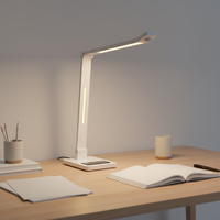Lampe de bureau LED contemporaine simple en ABS, à commande tactile électrique, double gradation, flexible, pour bureau, étude et lecture nocturne