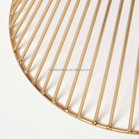 Table de cocktail moderne glamour en fil d'or Design élégant en métal pour les hôtels