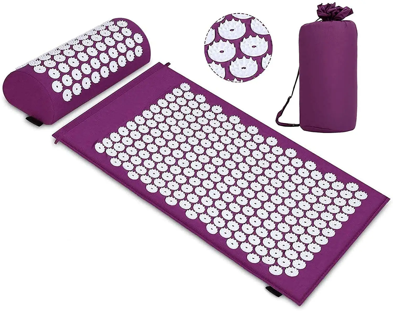 eco friendly complete therapy acupressure nail mat acupressure matt and pillow set