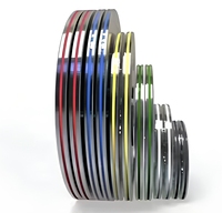 Disques de musculation en acier électrolytique Dinuo, disques de barre à grande perforation avec anneau de couleur pour la musculation à domicile et en salle de sport commerciale