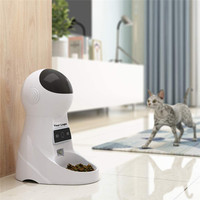 Distributeur automatique de nourriture pour animaux de compagnie intelligent et écologique, chiens/chats/oiseaux/petits animaux - compatible Wi-Fi, capacité de 2,5 L, double alimentation, charge intérieure