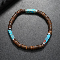 2024 nouveauté rétro népal vent naturel pierre brute mode Fine perlé Bracelets surfeur étanche Bracelet chaîne Bracelet hommes