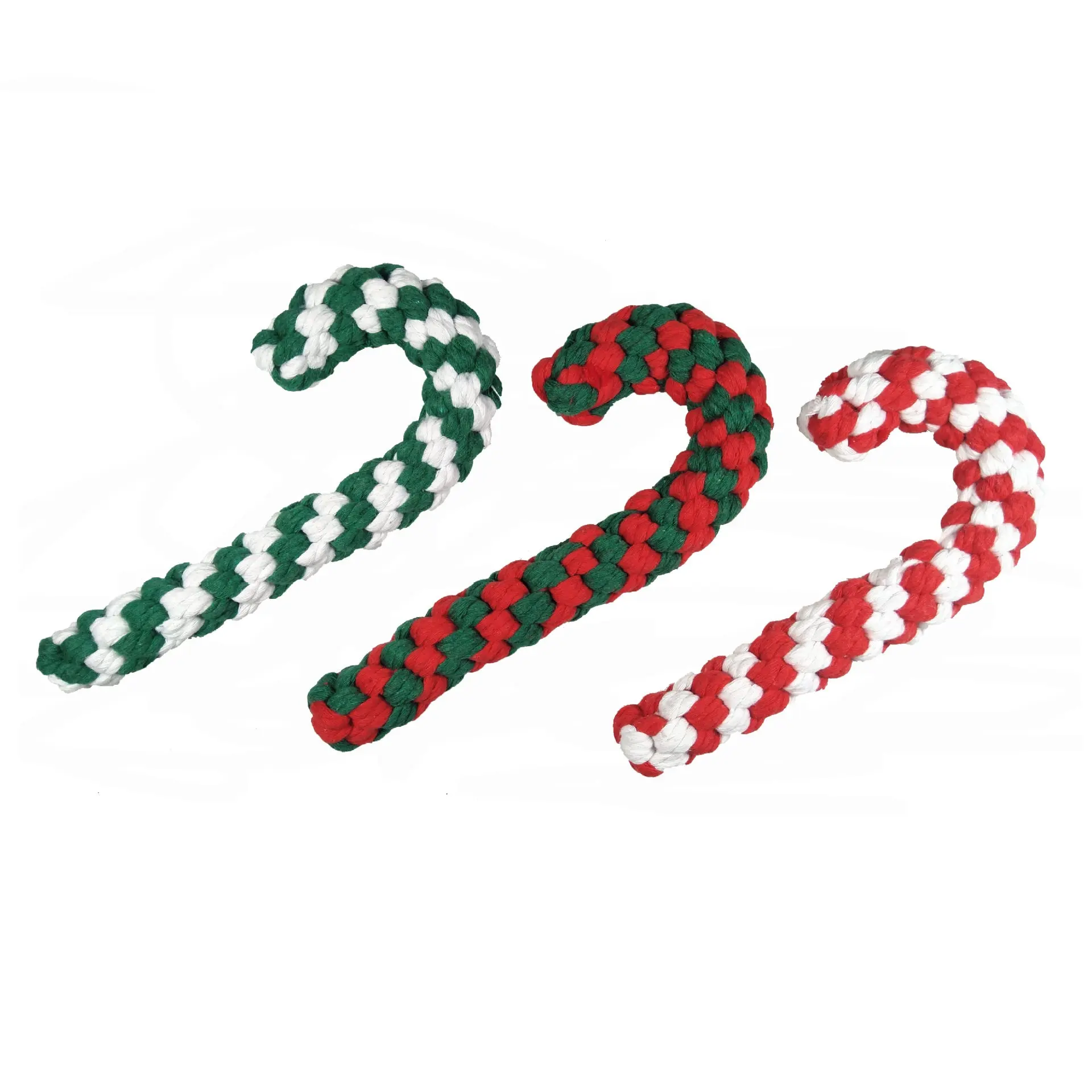 Nieuw Product Hond 2023 Huisdier Wandelstok Speelgoed Set Candy Cane Kerst Hond Speelgoed