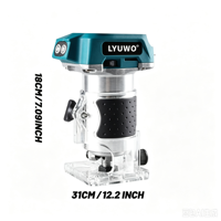 Défonceuse à paume sans fil 21V DIY à moteur sans balais avec réglage rapide de l'angle et serrage rapide pour le fraisage des bords de meubles en bois