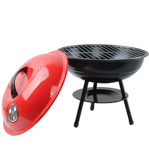 Parrilla de Carbón Portátil Ajustable de 14 Pulgadas con Forma de Manzana, Mini <span class=keywords><strong>Barbacoa</strong></span> para Exteriores, Camping y Cocina - Product Image 1