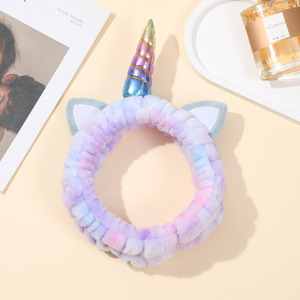 Diadema de unicornio para mujer, diadema para lavado facial cosmético de Halloween, accesorio para el cabello de gran venta - Product Image 4