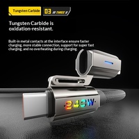 Câble de charge rapide 4-en-1 en alliage de zinc ultra-résistant 240W avec connecteurs USB-A/Type-C et gaine tressée en nylon pour transfert de données