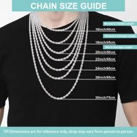 Bijoux personnalisés, chaîne en argent sterling 925, fermoir à ressort, chaîne en argent de 2,5 mm pour hommes et femmes, collier en argent, 16-30 pouces