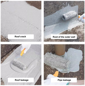 Premium Eco-Friendly Water-Based Roof <b>Paint</b> Adhesive Sealant Liquid Waterproof Silicone <b>Coating</b> Wall Brush Application Appliance - Product Image 3